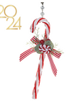 10" GLASS CANDY CANE (Set/1) MAGNETIC CHANDELIER ORNAMENT