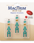 Greek Logo Bling - Alpha Delta Pi  (Set of 3) MAGNETIC ORNAMENT Blister Pack  Set/3