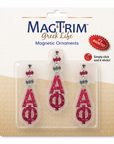 Greek Logo Bling - Alpha Phi   (Set of 3)  MAGNETIC ORNAMENT Blister Pack  Set/3