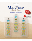 Greek Logo Bling - Delta Delta Delta -  (Set of 3) MAGNETIC ORNAMENT Blister Pack  Set/3