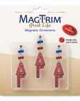 Greek Logo Bling - Delta Gamma  (Set of 3) MAGNETIC ORNAMENT Blister Pack  Set/3