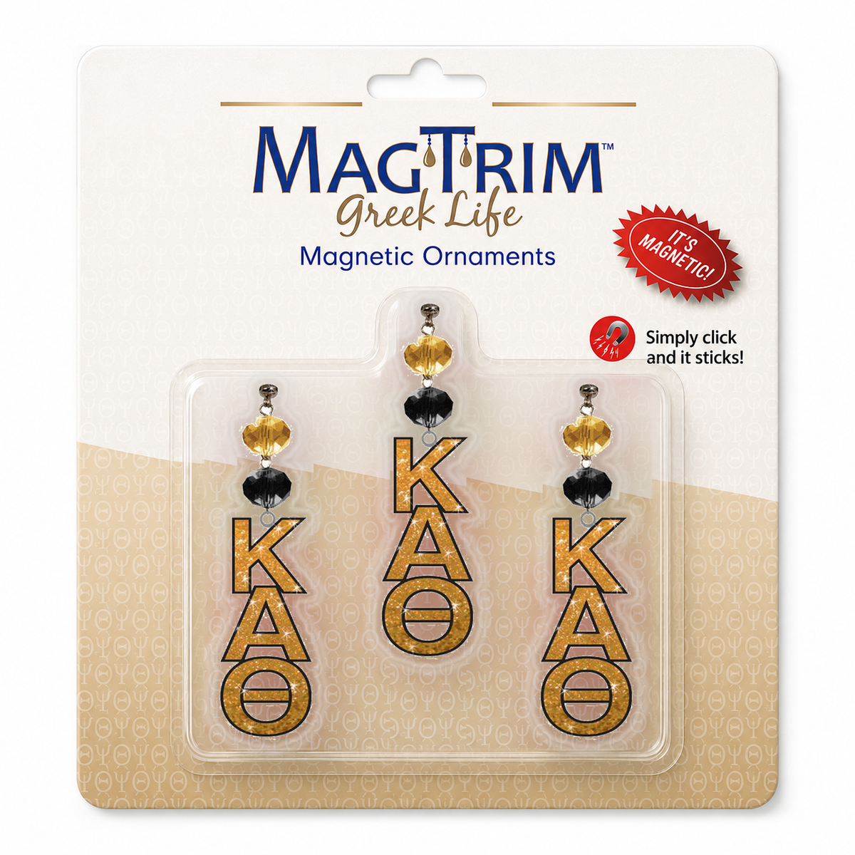 Greek Logo Bling - Kappa Alpha Theta MAGNETIC ORNAMENT