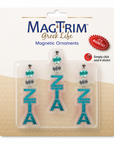 Greek Logo Bling - Zeta Tau Alpha - Magnetic Ornament (Set of 3) Blister Pack  Set/3