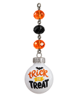 2" MINI HALLOWEEN BALL ORNAMENT (SET/3)– WHITE TRICK OR TREAT
