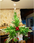 GLITTER HOLLY MAGNETIC CHANDELIER ORNAMENT