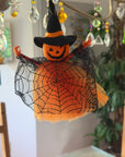 PUMPKIN WITCH (Set/1) or (Set/3) MAGNETIC HALLOWEEN CHANDELIER ORNAMENT