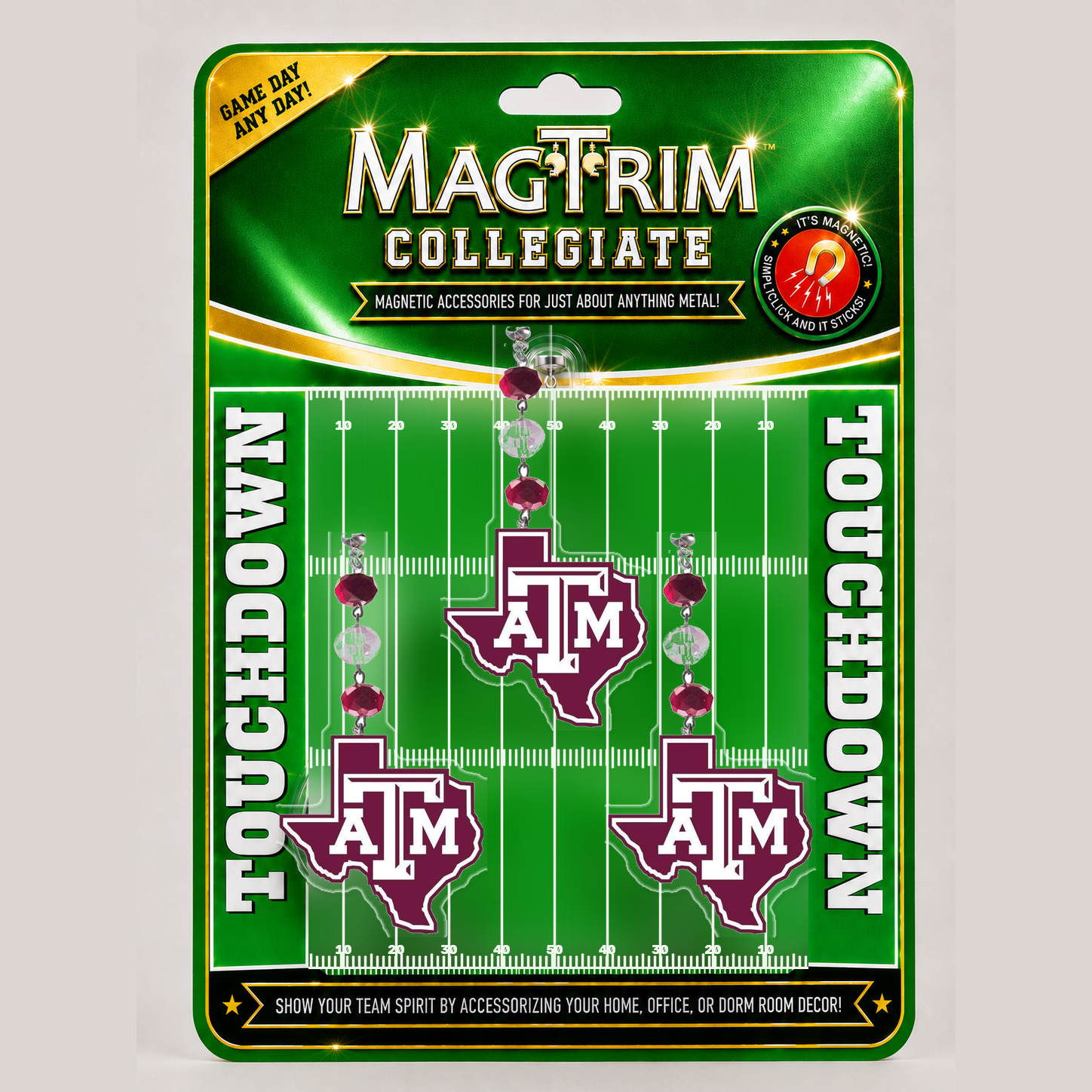 Texas A &amp; M University  - Logo Acrylic  (set of 3)   MAGNETIC ORNAMENT