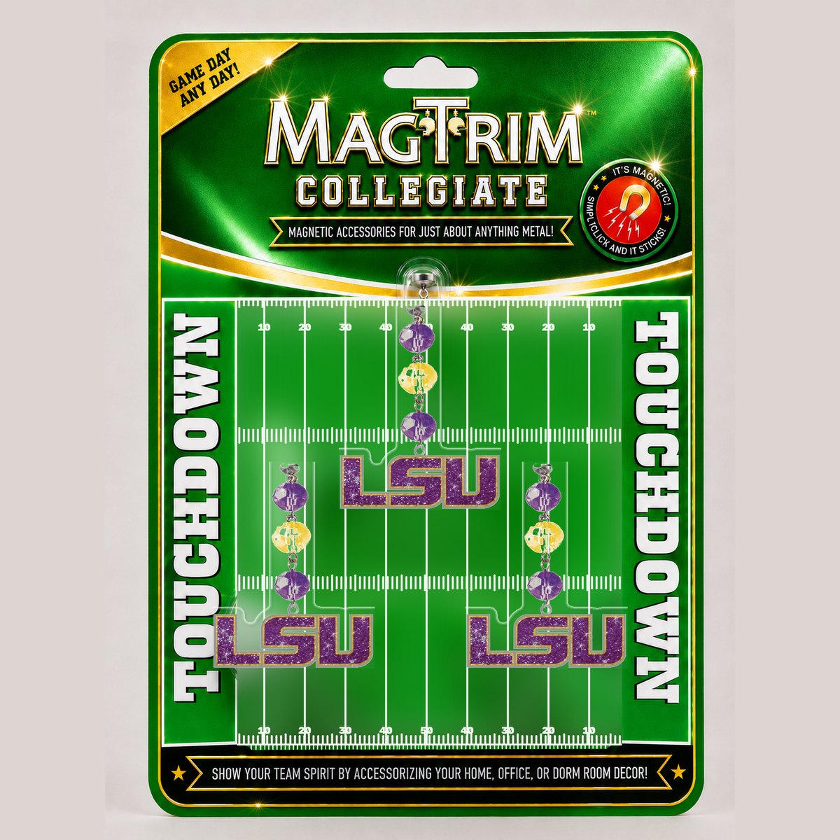 Louisiana State University - Logo Bling magnetic chandelier ornament