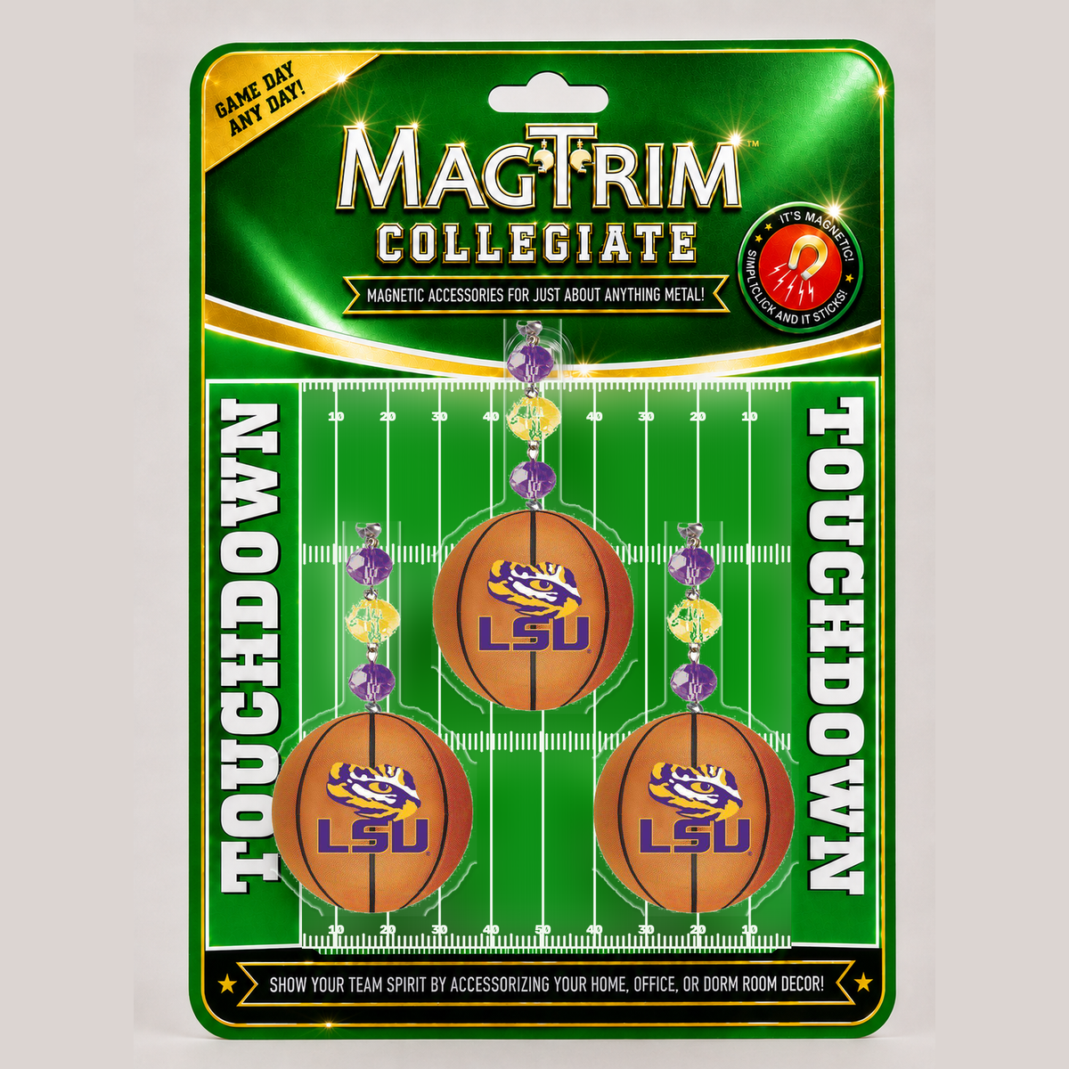 Louisiana State University - Team Basketball magnetic chandelier ornament