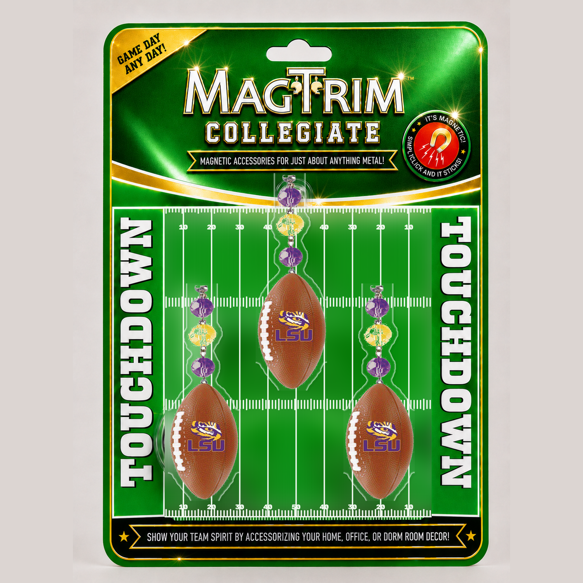 Louisiana State University - Team Football magnetic chandelier ornament