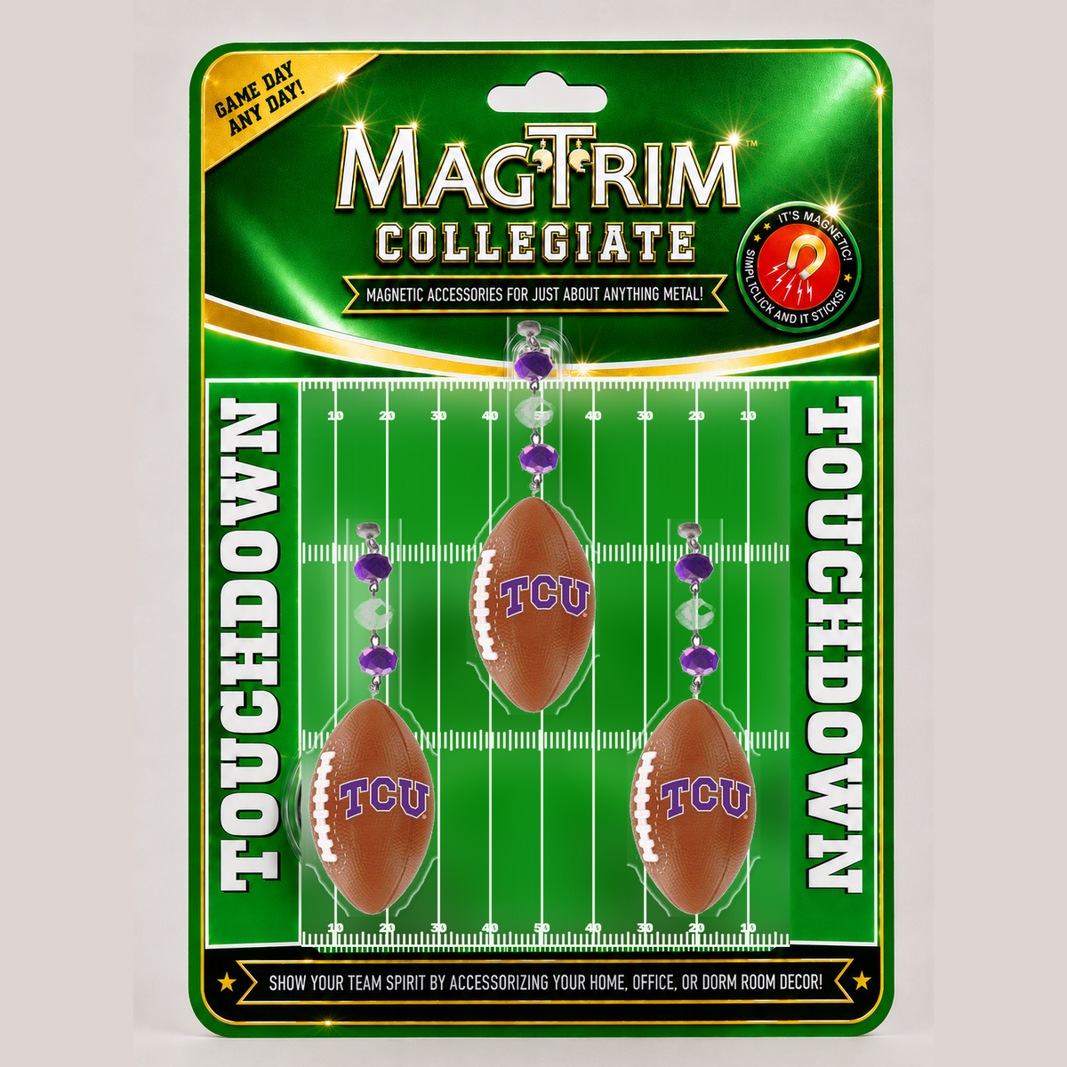 Texas Christian University - Logo Football magnetic chandelier ornament