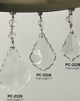 4", 3", 2.5" CLEAR TRADITIONAL CRYSTAL PENDALOGUE - 3 Sizes Available - Magnetic Chandelier Crystal