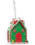 CANDY GINGERBREAD HOUSE - GREEN (Set/1) Magnetic Chandelier Ornament