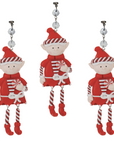 RED HOLIDAY ELF (Set/3) - MAGNETIC CHANDELIER ORNAMENT