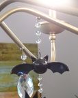 3" WHIMSICAL "EYE LASH" BAT (Set/3) MAGNETIC HALLOWEEN CHANDELIER ORNAMENT