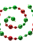 72" (6 Feet) Red + Green BALL Magnetic Holiday Garland