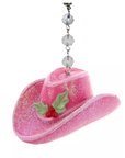 3.5" PINK COWBOY HAT (Set/3) or (Set/1) MAGNETIC CHANDELIER ORNAMENT