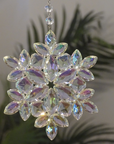 CLEAR IRIDESCENT SNOWFLAKE (Set/1) or (Set/3) MAGNETIC CHANDELIER ORNAMENT