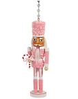 GLITTER PINK + PEARL NUTCRACKER (Set/1) MAGNETIC CHANDELIER ORNAMENT