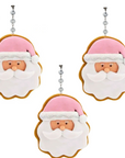 PINK SANTA FACE (Set/3) or (Set/1) MAGNETIC CHANDELIER ORNAMENT