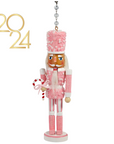 GLITTER PINK + PEARL NUTCRACKER (Set/1) MAGNETIC CHANDELIER ORNAMENT