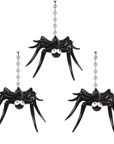 4" WHIMSICAL SPIDER (Set/3) MAGNETIC HALLOWEEN CHANDELIER ORNAMENT