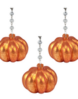 MERCURY GLASS PUMPKIN -  (Set/1) - MAGNETIC HALLOWEEN ORNAMENT