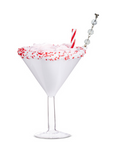 PINK PEPPERMINT MARTINI GLASS (Set/1) MAGNETIC CHANDELIER ORNAMENT