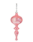 9" PINK GLASS FINIAL (Set/1) MAGNETIC CHANDELIER ORNAMENT - 2 STYLES AVAILABLE