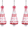 GLASS PEARL + PEPPERMINT TREE  (Set/1) or (Set/3) MAGNETIC CHANDELIER ORNAMENT