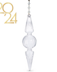 8" CLEAR GLASS FINIAL (Set/1) MAGNETIC CHANDELIER ORNAMENT - 2 STYLES AVAILABLE