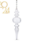 8" CLEAR GLASS FINIAL (Set/1) MAGNETIC CHANDELIER ORNAMENT - 2 STYLES AVAILABLE