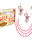 HOLIDAY CHANDELIER MAKEOVER KIT - (3) Candy Cane + (3) 12" Red/White Crystal Garland (Copy)