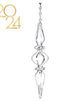 8.25" CLEAR GLASS FINIAL (Set/1) MAGNETIC CHANDELIER ORNAMENT -  2 STYLES AVAILABLE