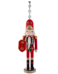 GLITTER RED + GREEN NUTCRACKER (Set/1) MAGNETIC CHANDELIER ORNAMENT