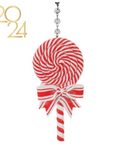 HOLIDAY CHANDELIER MAKEOVER KIT - (3) Peppermint Lolly Pop + (3) 12" Red Crystal Garland