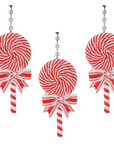 PEPPERMINT LOLLY POP (Set/3) MAGNETIC CHANDELIER ORNAMENT