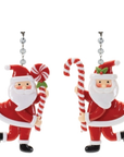 PEPPERMINT SANTAS (Set/3) - 2 STYLES AVAILABLE - MAGNETIC CHANDELIER ORNAMENT