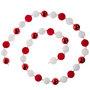 72" ( 6 Feet) Red/White Ball MAGNETIC Holiday Garland