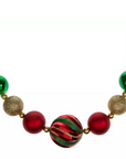 72" ( 6 Feet) Red/Green/Gold LARGE BALL Magnetic Holiday Garland
