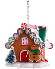 LIGHT UP GINGERBREAD HOUSE (Set 1) - Multiple Styles -MAGNETIC CHANDELIER ORNAMENT