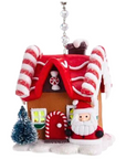 LIGHT UP GINGERBREAD HOUSE (Set 1) - Multiple Styles -MAGNETIC CHANDELIER ORNAMENT