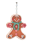 GINGERBREAD MAN - GREEN BOW (Set/1) MAGNETIC CHANDELIER ORNAMENT