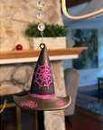 WITCH HAT (Set/3) or (Set/1) MAGNETIC HALLOWEEN CHANDELIER ORNAMENT