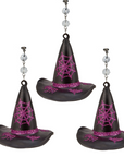 WITCH HAT (Set/3) or (Set/1) MAGNETIC HALLOWEEN CHANDELIER ORNAMENT