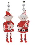 RED HOLIDAY ELF (Set/3) - MAGNETIC CHANDELIER ORNAMENT