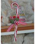 10" GLASS CANDY CANE (Set/1) MAGNETIC CHANDELIER ORNAMENT