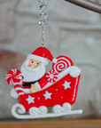 SANTA SLEIGH (Set/1) MAGNETIC CHANDELIER ORNAMENT