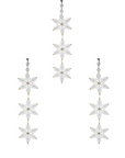 TIERED WHITE/GOLD SNOWFLAKE (Set/3) MAGNETIC CHANDELIER ACCESSORY