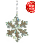 CLEAR CRYSTAL SNOWFLAKE (Set/3) MAGNETIC CHANDELIER ORNAMENT